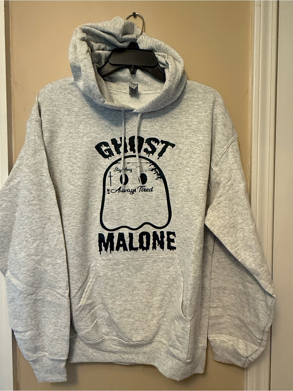 Gildan Gray 'Ghost Malone' Graphic Hoodie